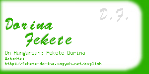 dorina fekete business card